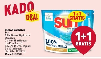 Delhaize Vaatwastabletten sun aanbieding