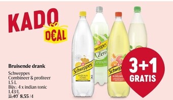 Delhaize Bruisende drank schweppes aanbieding