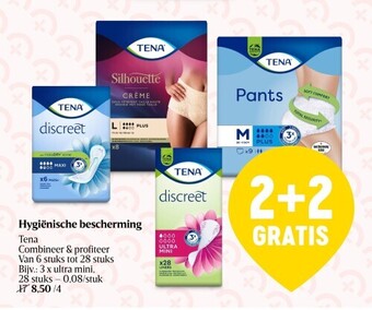 Delhaize Hygiënische bescherming tena aanbieding