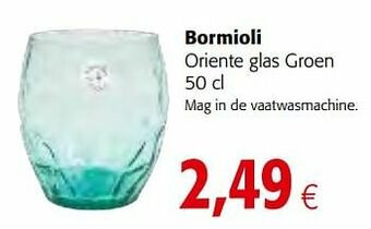 Colruyt Bormioli oriente glas groen aanbieding