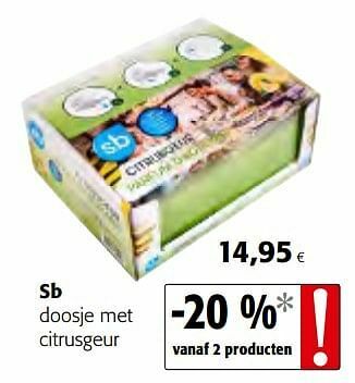 Colruyt Sb doosje met citrusgeur aanbieding