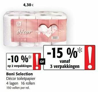 Colruyt Boni selection décor toiletpapier aanbieding
