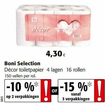 Colruyt Boni selection décor toiletpapier aanbieding
