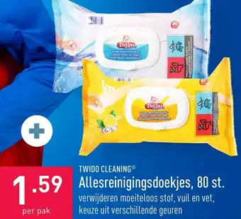 ALDI Twido Cleaning Allesreinigingsdoekjes 80st aanbieding