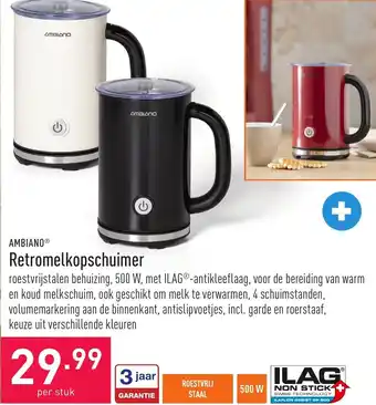 ALDI Ambiano Retromelkopschuimer aanbieding