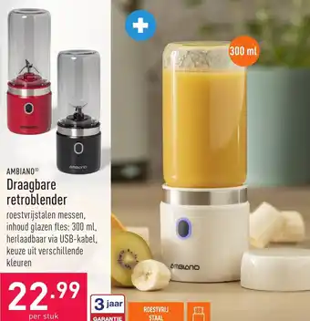 Ambiano Draagbare Retroblender