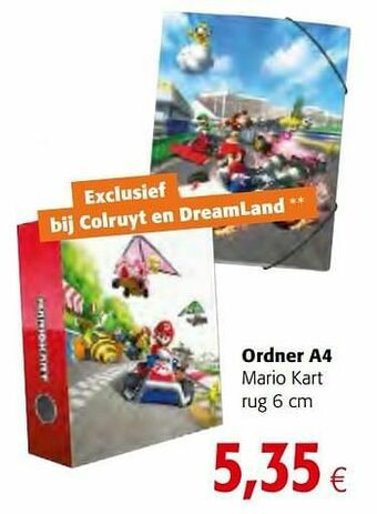 Colruyt Ordner a4 mario kart rug aanbieding