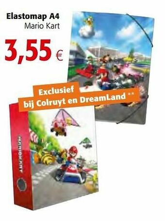 Colruyt Elastomap a4 mario kart aanbieding