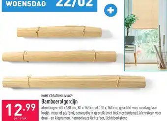 ALDI Home Creation Living Bamboerolgordijn aanbieding