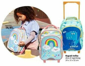 Colruyt Rugzak trolley regenboog aanbieding