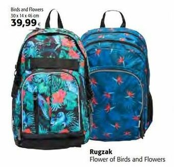 Colruyt Rugzak birds and flowers aanbieding