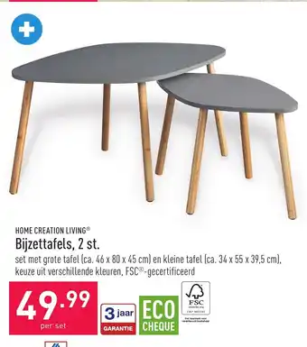 ALDI Home Creation Living Bijzettafels 2st aanbieding