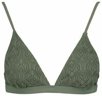 HEMA HEMA Dames Padded Triangle Bikinitop Legergroen (legergroen) aanbieding