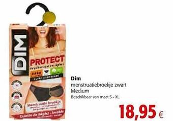 Colruyt Dim menstruatiebroekje zwart medium aanbieding