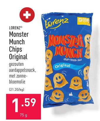 ALDI Lorenz Monster Munch Chips Original 75g aanbieding