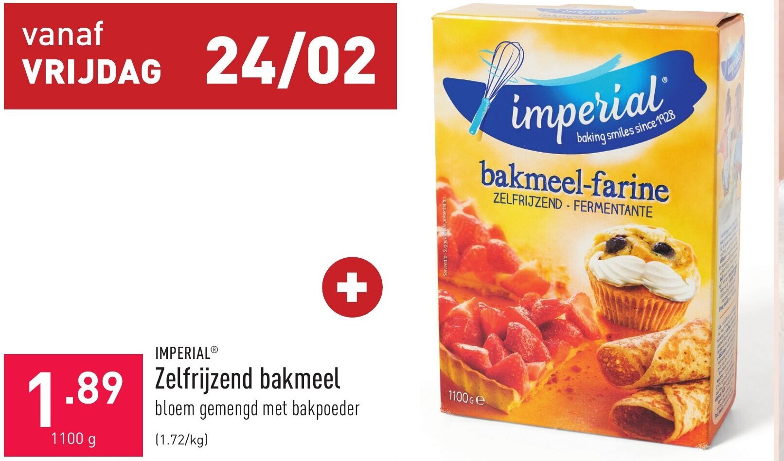 Imperial Zelfrijzend Bakmeel 1100g promotie bij ALDI