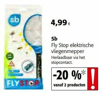 Sb fly stop elektrische vliegenmepper