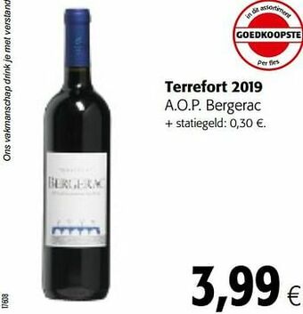 Colruyt Terrefort 2019 a.o.p. bergerac aanbieding