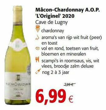 Mâcon-chardonnay a.o.p. l`originel 2020 cave de lugny