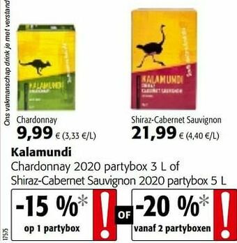 Colruyt Kalamundi chardonnay 2020 aanbieding