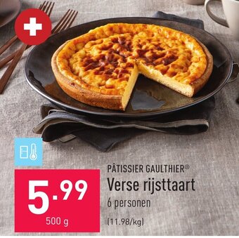 ALDI Patissier Gaulthier Verse Rijsttaart 500g aanbieding