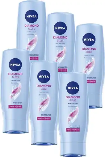 Bol.com Nivea diamond gloss care conditioner - 6 x 200 ml - voordeelverpakking aanbieding