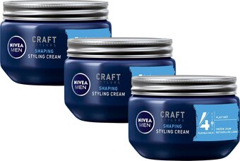Bol.com Nivea men styling cream haargel - gel - 3 x 150 ml - voordeelverpakking aanbieding