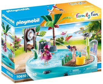 Bol.com Playmobil family fun leuk zwembad met watersplash - 70610 aanbieding