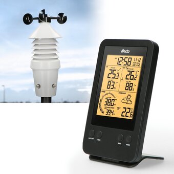 Alecto ws-3400 - professioneel weerstation met draadloze buitensensor - 4-in-1
