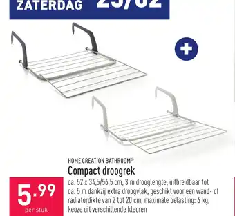 ALDI Home Creation Living Compact Droogrek aanbieding