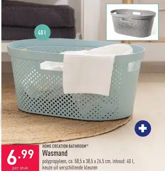 ALDI Home Creation Bathroom Wasmand 40L aanbieding