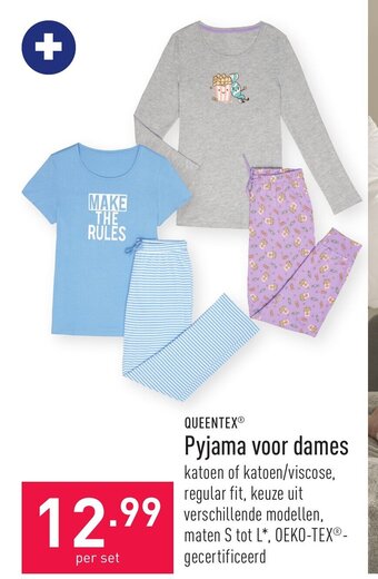 ALDI Queentex Pyjama voor Dames aanbieding
