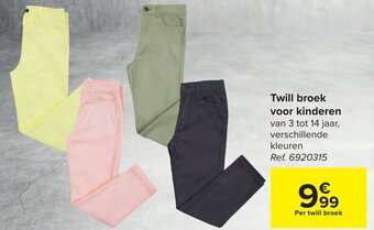 Carrefour Twill Broek voor Kinderen aanbieding