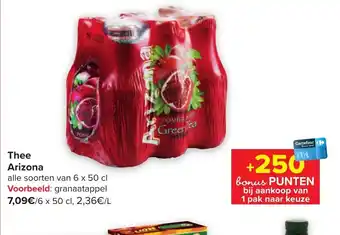 Carrefour Arizona Thee Alle Soorten van 6 x 50cl aanbieding