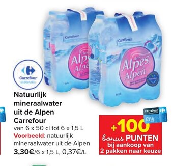 Natuurlijk Mineraalwater uit De Alpen Carrefour