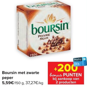 Carrefour Boursin met Zwarte Peper aanbieding