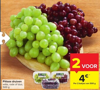 Carrefour Pitloze Druiven aanbieding