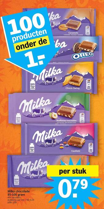 Albert Heijn Milka chocolade aanbieding