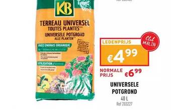 Trafic Universele potgrond aanbieding