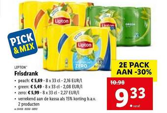 Lidl Lipton Frisdrank aanbieding