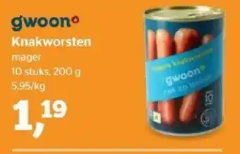 Spar Gwoon Knakworsten aanbieding