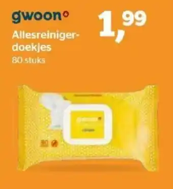 Spar Gwoon Allesreinigerdoekjes aanbieding