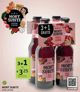 BelBev Mort subite kriek lambic aanbieding