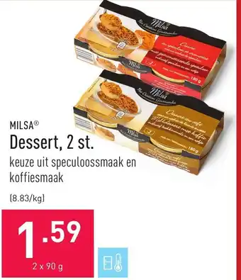 ALDI Milsa Dessert, 2 st. aanbieding