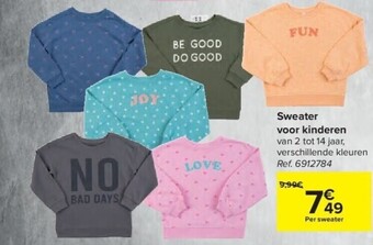 Carrefour Sweater voor kinderen aanbieding