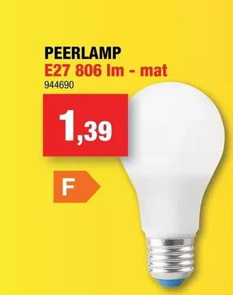 Hubo Peerlamp e27 806 lm - mat aanbieding