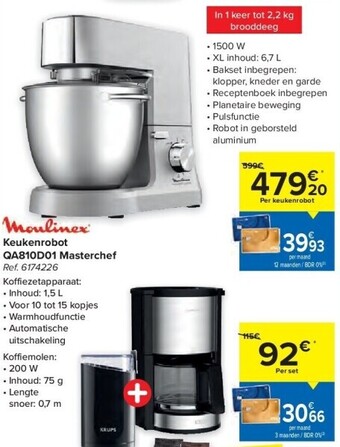 Carrefour Keukenrobot qa810d01 masterchef aanbieding