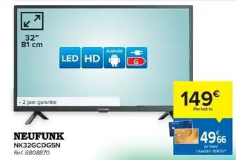 Carrefour Neufunk uhd 4k led tv aanbieding
