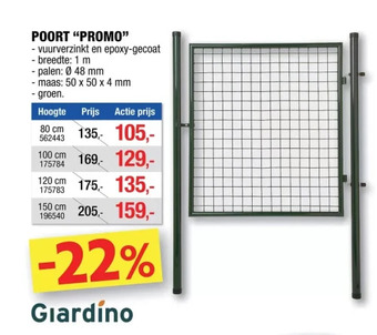 Hubo Poort promo aanbieding