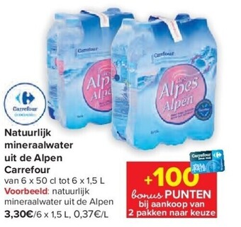 Carrefour Natuurlijk mineraalwater uit de alpen carrefour aanbieding